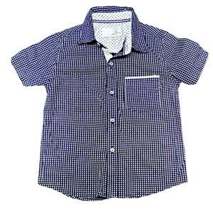 Craft+Flow Dark Blue Button Down Short Sleeve